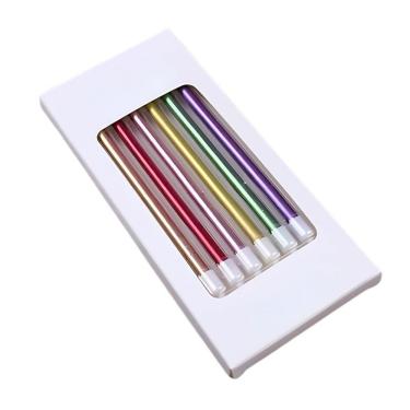 Imagem de Vela de Aniversário Colorido Metalizado 12cm Kit com 6 Unidades Extra Festas