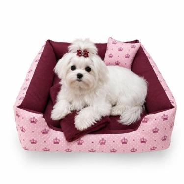 Imagem de Cama Pet Pequena 50x50cm para Cães/Gatos até 5kg + Manta AntiFrio - gv