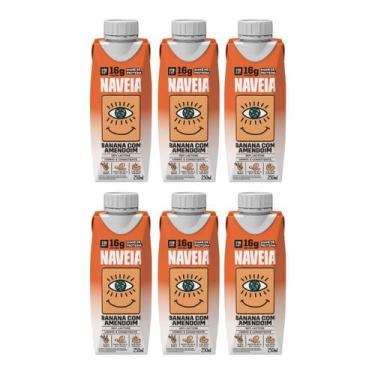 Imagem de Kit 6 Shake Naveia 16g Prot Banana com Amendoim 250ml Evolat