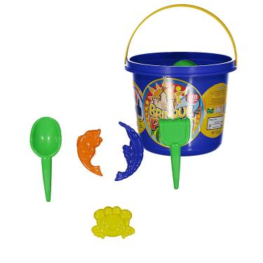 Imagem de Brinquedo Infantil Kit Balde Azul Brinque Praia Big Star