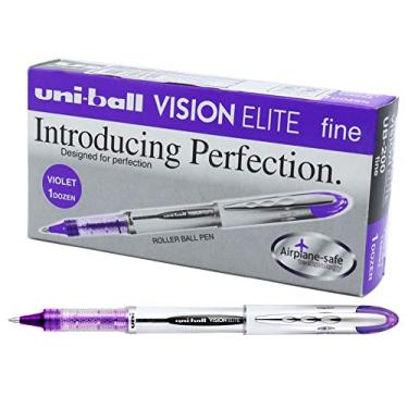 Imagem de Caneta Rollerbal Vision Elite UB 200 0.8mm, Uni-Ball, Violeta, Caixa com 12 unidades