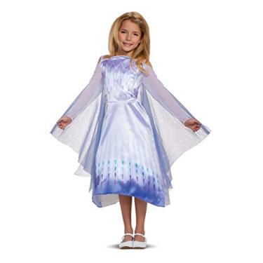 Imagem de Disney Frozen 2 Elsa Costume for Girls, Classic Dress and Cape Outfit, Toddler Size Medium (3T-4T), Child Extra Small
