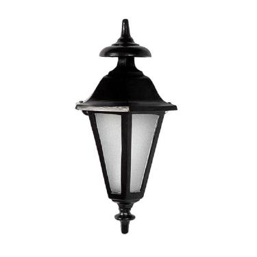 Imagem de Luminária Colonial Meia Cara Verona em Alumínio e Vidro