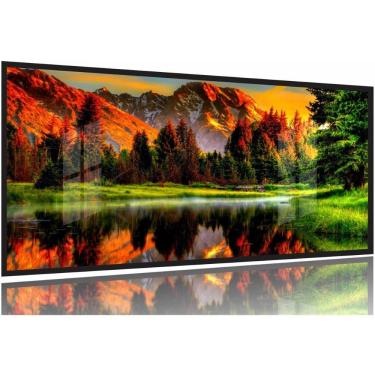 Imagem de Quadro Decorativo Paisagem Floresta 130x60 Moldura Preta 2x2