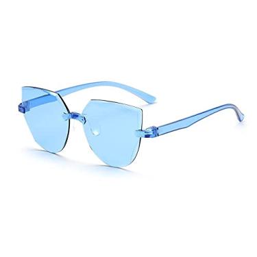 Imagem de Candy Colors All-in-one Ocean Óculos de Sol Doce Menina Rosa Óculos Sem Aro Na Moda Transparente Acessórios para Festas, 2, China