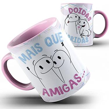 Imagem de Caneca rosa Flork amigas doidas varridas