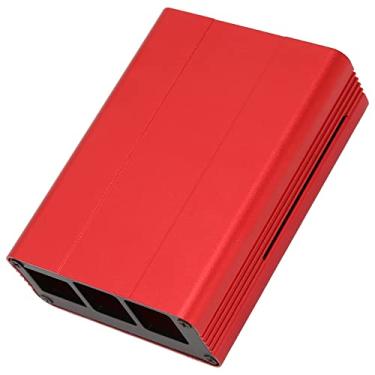 Imagem de Aluminum Alloy Case/Raspberry Pi Passive Cooling Shell Metal Enclosure Heat Dissipation, Protective Case for Raspberry Pi 3 3B+ 2B B+(red)