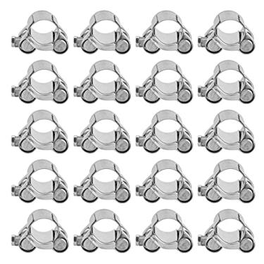 Imagem de 20Pcs Hose Clamp, 201 Stainless Steel Mini Hose Tube Clip, Fuel Injection Hose Clamps for Motor Vehicle Petrochemical Pharmaceutical(20-22mm)