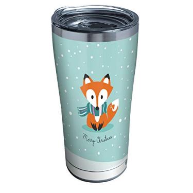 Imagem de Tervis Copo isolado de raposa natalina de parede tripla mantém as bebidas frias e quentes, 590 ml, aço inoxidável