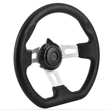 Imagem de Volante com tampa Go Carro, volante de corrida de 3 parafusos, 26,8 cm para carrinho de corrida Go-Kart Buggy Racing
