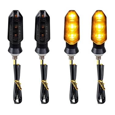 Imagem de 4 peças de luzes intermitentes universais para motocicleta, QUASCO luzes de luzes de LED traseiras âmbar piscas para moto Scooter Quad Cruiser Off Road Turing