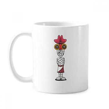 Imagem de Egito múmia Hórus chapéu de peixe dourado caneca cerâmica xícara de café porcelana louça