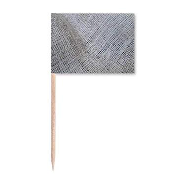 Imagem de Tecido linho cinza abstrato palito bandeiras marcador decoração festa