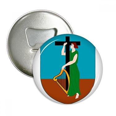 Imagem de Montserrat Emblema Nacional América Latina Abridor de Garrafas Imã de Geladeira Emblema Multifuncional
