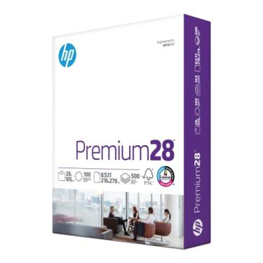 Imagem de Papel de impressora HP | Papel de 21 x 28 cm | Premium 12,7 kg | 1 resma - 500 folhas | 100 brilhantes | Feito nos EUA - Certificado FSC | 205200R