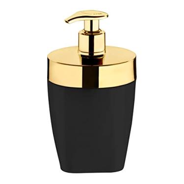 Imagem de Dispenser Porta Sabonete Líquido 400ml Saboneteira Pia Banheiro Preto Dourado - 2702PTD Future
