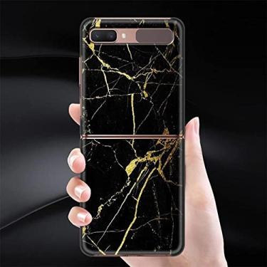 Imagem de Capa de telefone para Samsung Galaxy Z Flip 3 Capa para ZFlip 5G Capa preta Hard Shell Back Moda Luxo, B01, para Samsung Z Flip 3 5G