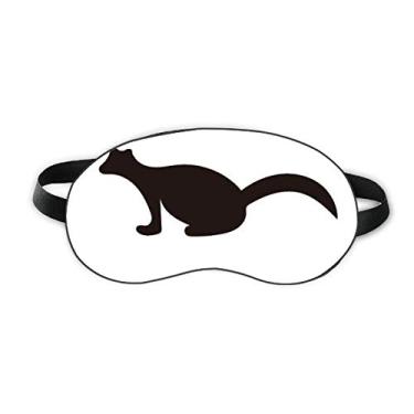 Imagem de Black Polecat Animal Portrayal Sleep Eye Shield Capa para sombra noturna macia