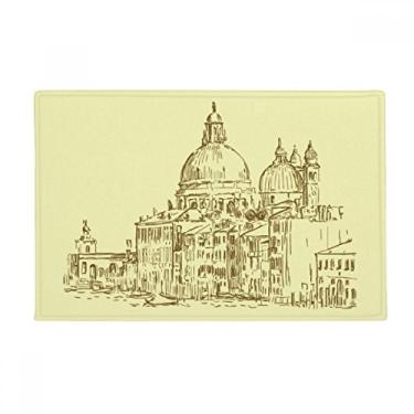 Imagem de DIYthinker Tapete antiderrapante para porta de banheiro com desenho de ponto de vista Russia House