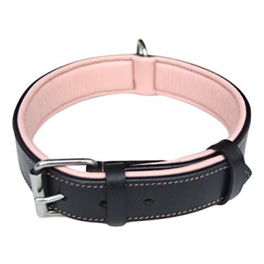 Imagem de Coleiras macias de toque – Coleira de cachorro acolchoada de couro verdadeiro luxuosa – Coleção Capri –Soft Touch Collars Large preto unknown