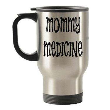 Imagem de Caneca Mommy Medicine Travel Insulated Tumblers - Presente divertido para a mamãe - Chá chocolate quente vinho