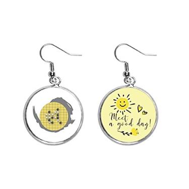 Imagem de Composition Go Chess Delights Game Ear Drop Sun Flower Brinco Joias Fashion