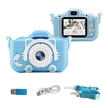 Imagem de Moniss Câmera digital infantil 20MP 1080P HD câmera de vídeo filmadora Câmera recarregável fofa com tela de 1,9 polegadas e cartão de memória de 32GB Jogos de suporte Fotografia ao ar livre Anive