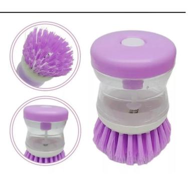 Imagem de Escova Com Porta Detergente Plástico 5x7x8 cm