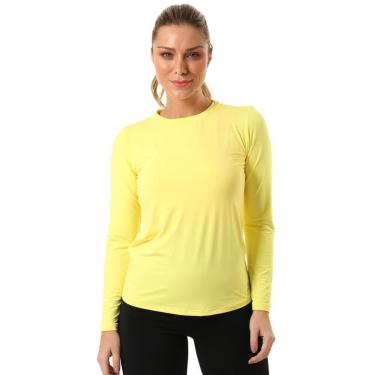 Imagem de Camiseta Feminina Manga Longa UV 50+ Luna Amarelo Líquido-Feminino