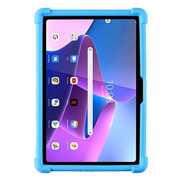 Imagem de QYiiD Capa para tablet Chromebook Lenovo 10e, de silicone leve, adequada para crianças, capa protetora macia à prova de choque para Lenovo 10e Chromebook 10,1 polegadas, azul claro