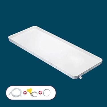 Imagem de Bandeja de gotejamento de plástico para drenagem de condensado, unidade interna e externa de ar condicionado Bandeja de água PP almofada coletora de água, para janela AC e mini unidades split (cor: