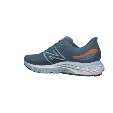 Imagem de New Balance Fresh Foam X 880 V12 masculino, Maré primavera/laranja vibrante/neblina matinal, 40