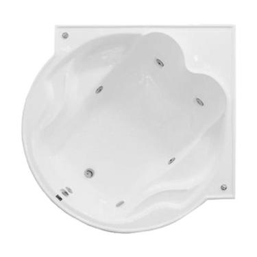 Imagem de Banheira de Canto Boa Vista com hidro - Brasil Banheiras, 1,34X1,34X0,