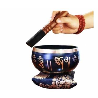 Imagem de Tigela Tibetana Sino Mao de Fatima 7 Metais Sagrados - Althea Arte Dec