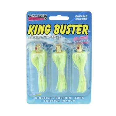 Imagem de C&H, Isca King Buster Bling Series, Chartreuse/Saia Roxa, 3 peças