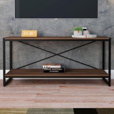 Imagem de Rack para TV Até 50 Polegadas Leader 1 Prateleira Nogal/Preto - Pnr Mó