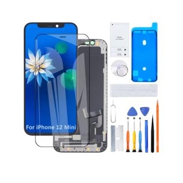 Imagem de Tela para iPhone 12 Mini A2399 A2176 A2398 A2400 Substituição de tela LCD 3D Touch Full HD Touch Screen ID Digitalizador Montagem da moldura, adesivo à prova d'água, kits de reparo Novo