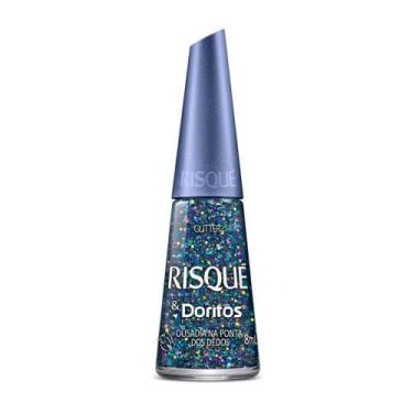 Imagem de Esmalte Risqué e Doritos Glitte Cor Ousadia na Ponta dos Dedos 8ml