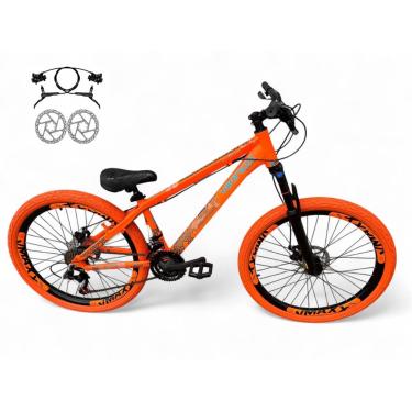 Imagem de Bicicleta Aro 26 Vikingx Tuff Freeride Downhill Freio Hidráulico 21v Alumínio Aros Vmaxx Pneu Flame-Unissex