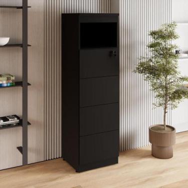 Imagem de Armário Escritório 1,60m Arquivo 4 Gavetas Puxador Cava F5 - F5 Office