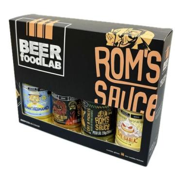 Imagem de 4 Molhos Especiais Churrasco Gourmet Premium Rom's Sauce