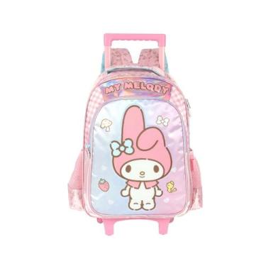 Imagem de Mochila My Melody Rodas Meninas Passeio Escolar Infantil, Rosa