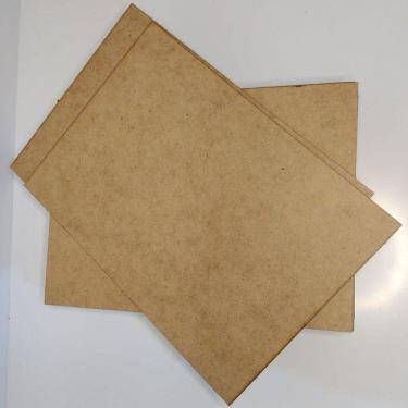 Imagem de Kit Placas Chapas Mdf Cru 20x28 Cm 15 Und 3mm Decorativos