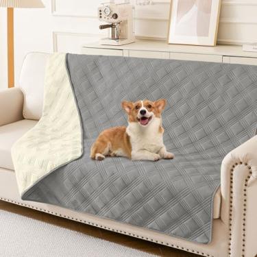 Imagem de hyha Cobertor impermeável para cães, cobertor reversível para cama de animal de estimação, capa de sofá macia para cães lavável, capa impermeável para sofá de cachorro e gatos, protetor de móveis (172