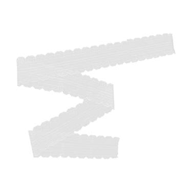 Imagem de Fita de guarnição de renda 5cm de largura, grade de fileira dupla, costura decorativa, projetos diy, material de nylon branco, 10 jardas de comprimento