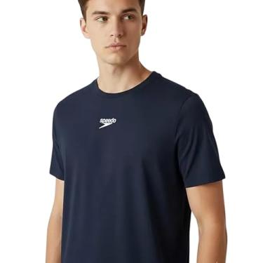 Imagem de Camiseta Masculina Manga Curta, Speedo, Basic Essential, Tecido Stretch com Fastdry, Tamanho Adulto, tamanho P - Marinho