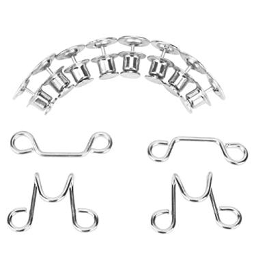 Imagem de Alomejor Apertador de Cintura de Calça, Fivela de Cintura Ajustável, Prendedor de Metal Removível e Firmemente Ajustável para Jeans, Saias, Calças, Colares, Projetos DIY (Prata)