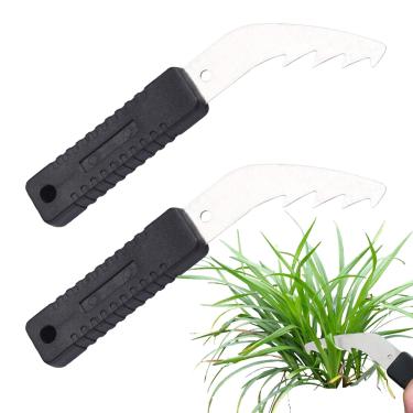 Imagem de Ferramentas de Jardinagem para Ervas Daninhas | 2 Peças Arrancador Resistente,Ferramenta Puxadora de Ervas com Cabo Ergonômico | Para Arrancar, Relvado, Quintal, Raiz, Fenda, Fissura, Cuidados com Pla
