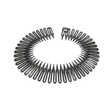 Imagem de Tiara Bell para Cabelo Preta Kit 2 Unidades Penteado Infantil e Adulto (2 Com Estrela na Ponta)