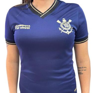 Imagem de Camisa Corinthians Respeita As Minas Roxa Feminina - Coimbra, G, Roxo